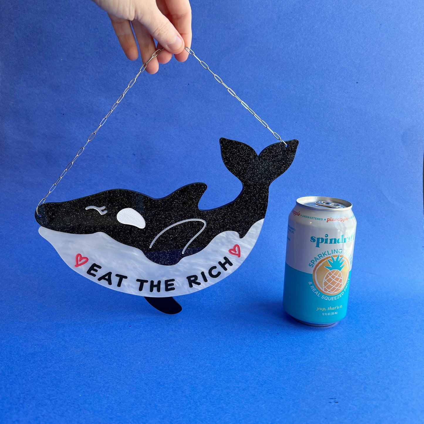 Eat the Rich Orca wall hanging