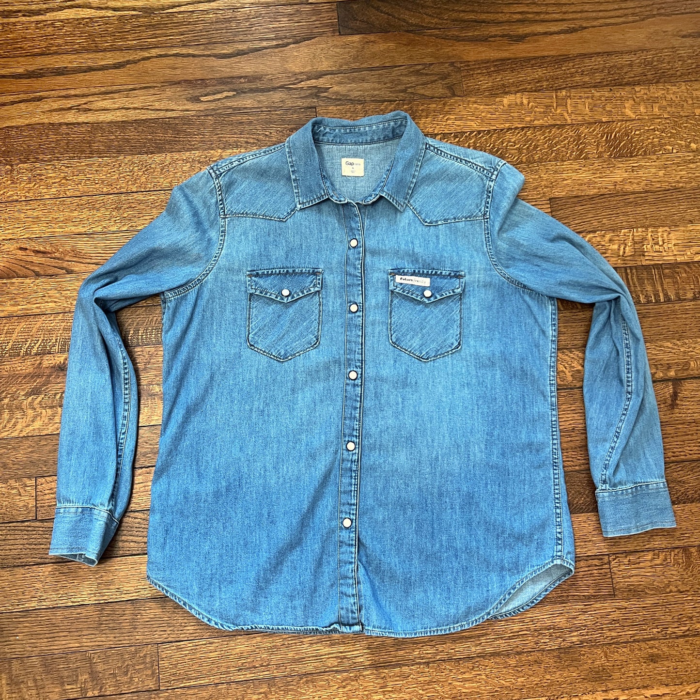 Jimothy denim button-up shirt