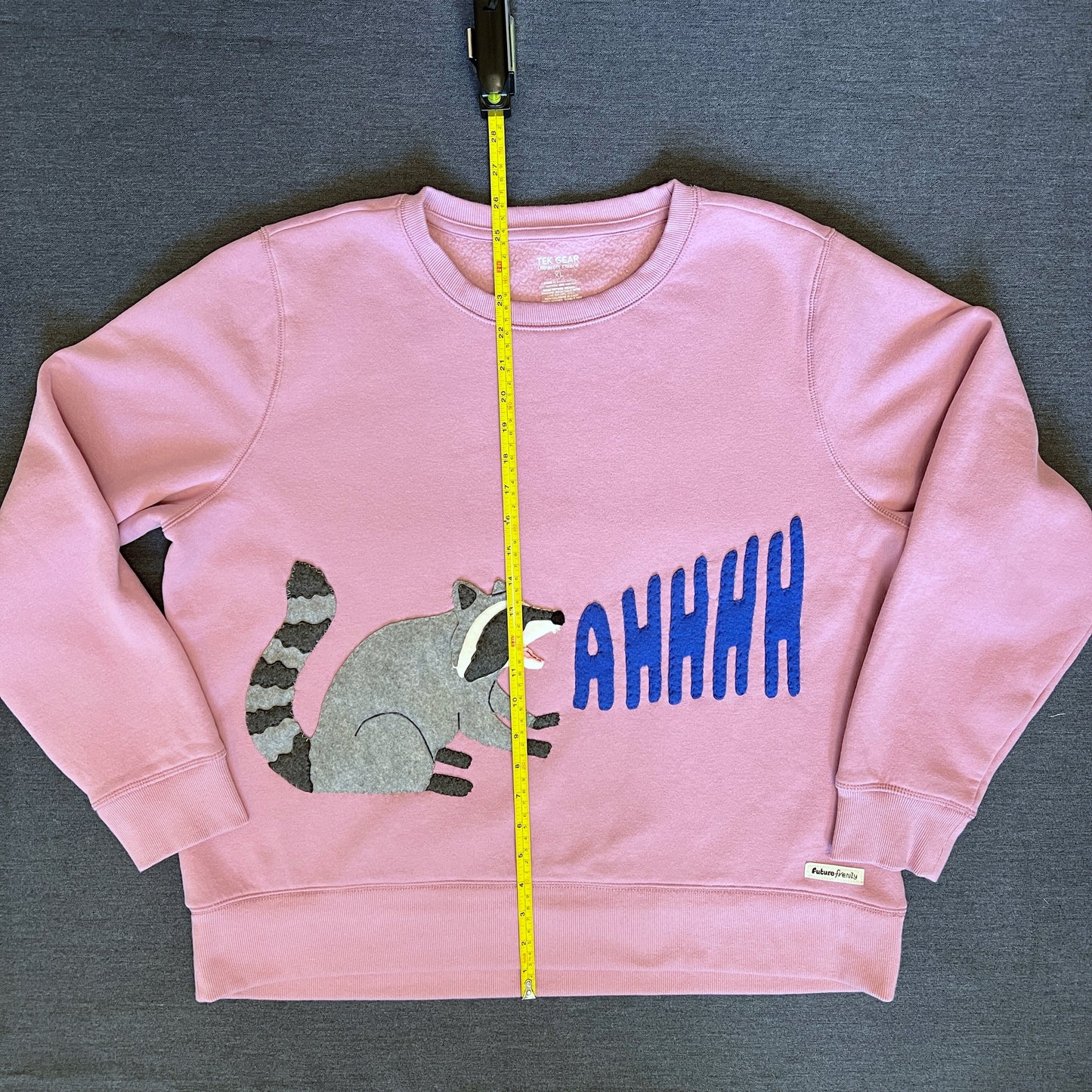 Screaming raccoon sweatshirt