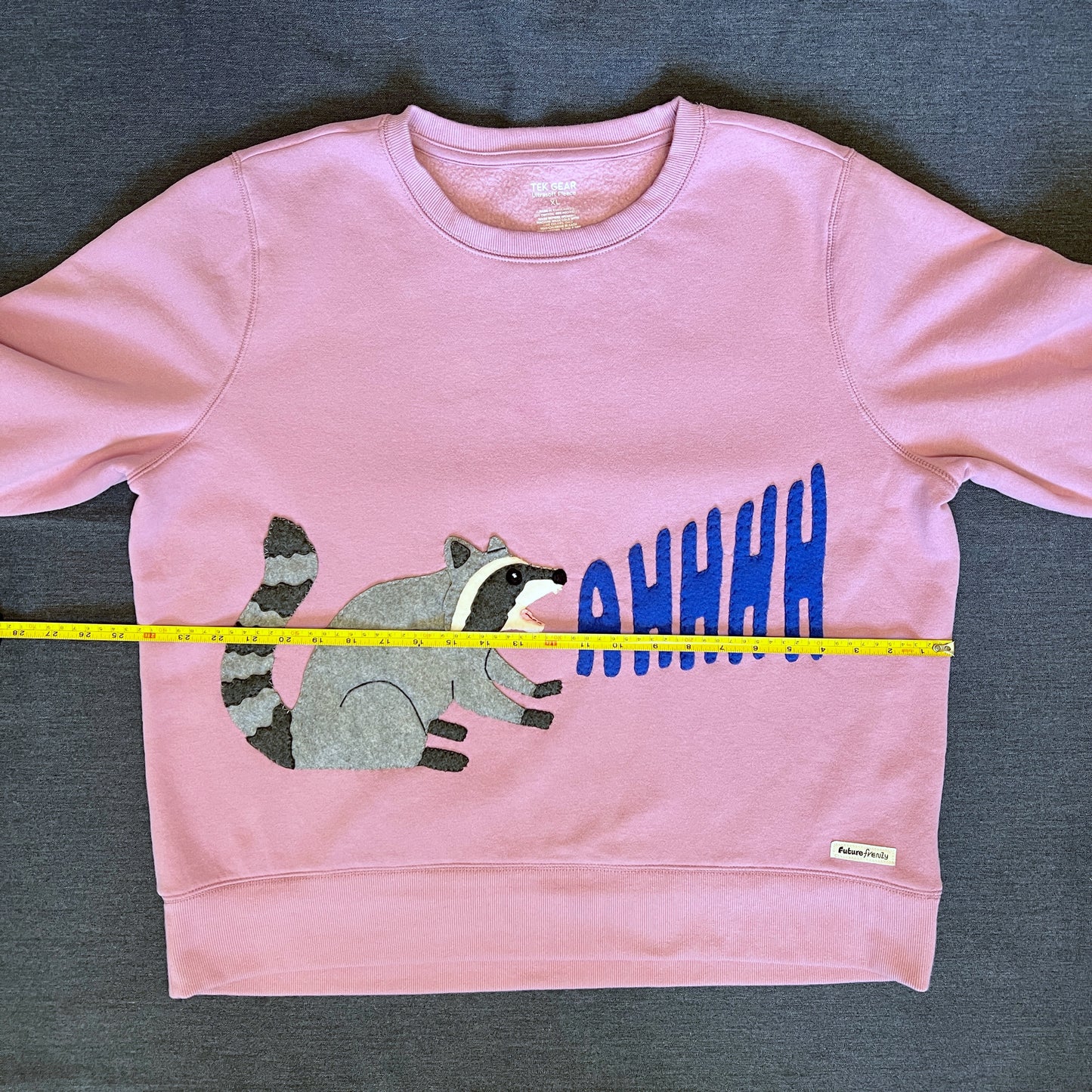 Screaming raccoon sweatshirt