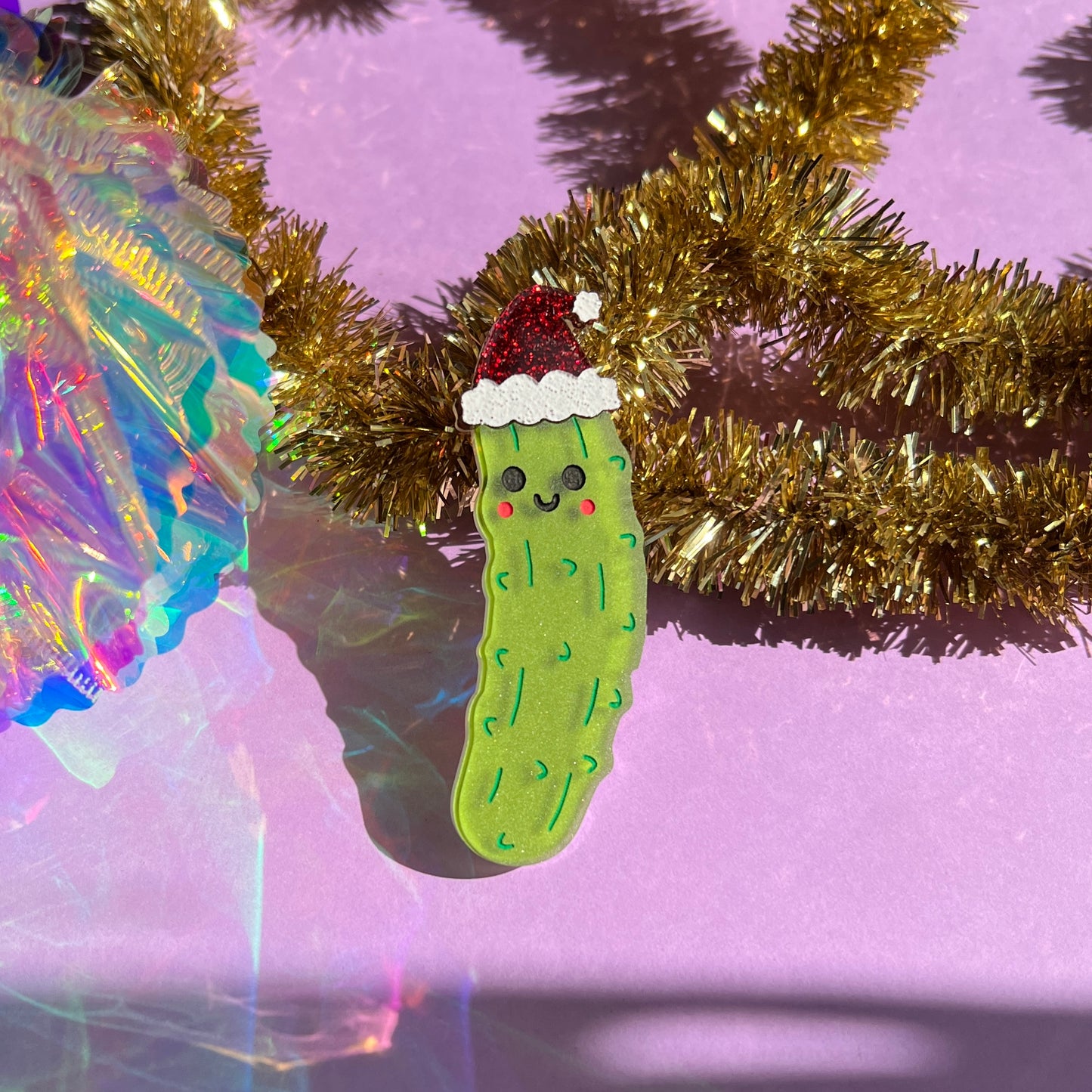 Christmas pickle brooch or magnet