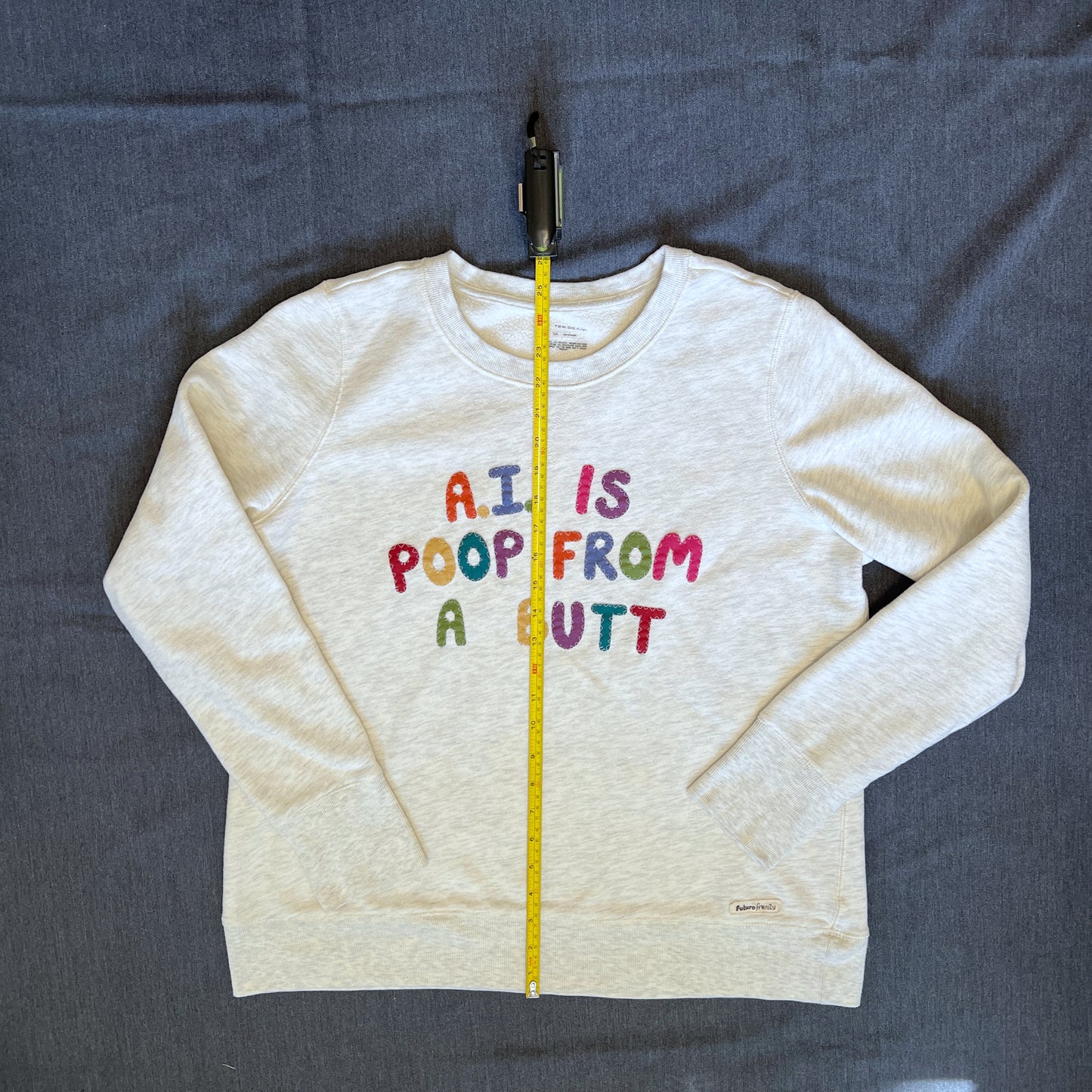 A.I. is poop -light grey sweatshirt