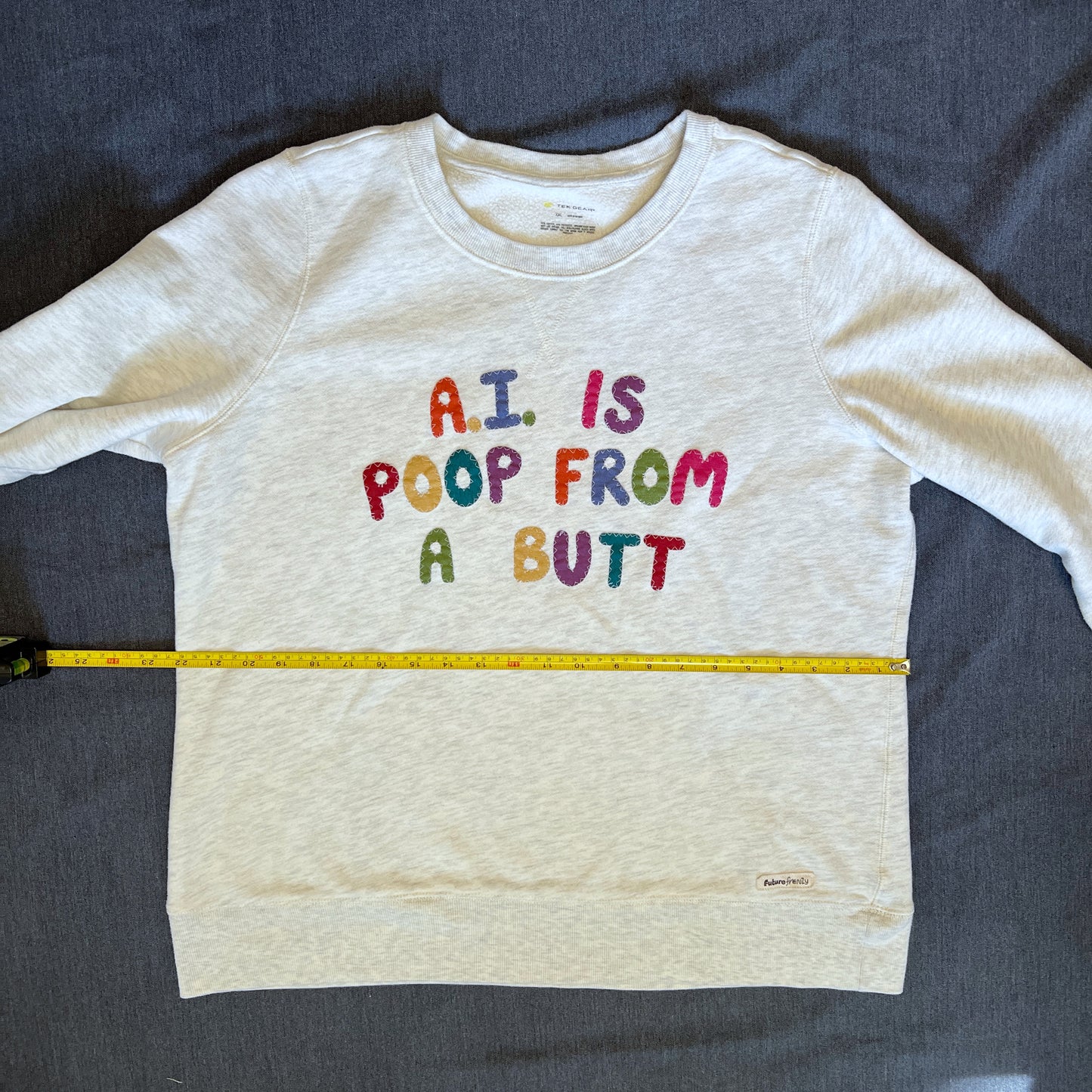 A.I. is poop -light grey sweatshirt