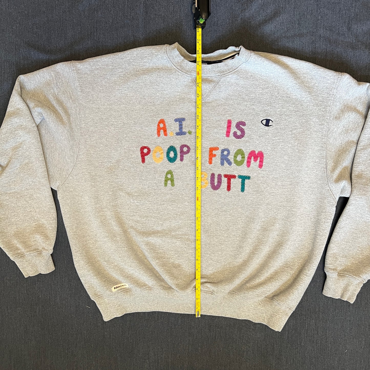 A.I. is poop - grey champion sweatshirt
