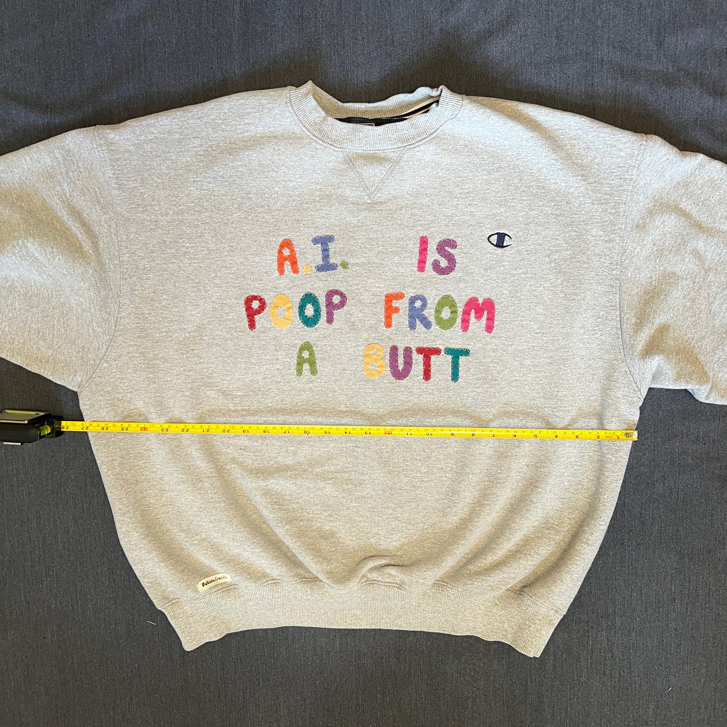 A.I. is poop - grey champion sweatshirt