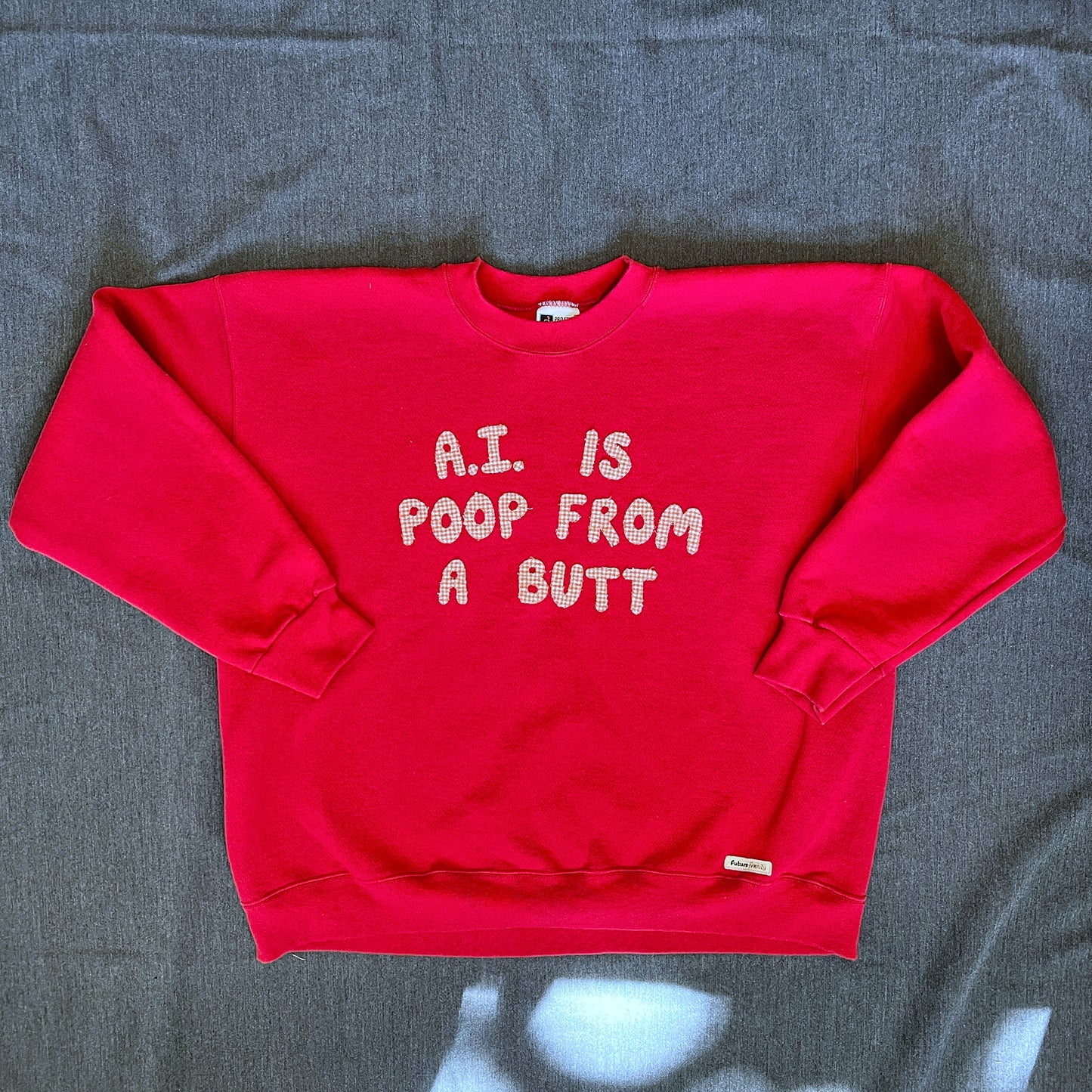 A.I. is poop - red sweatshirt