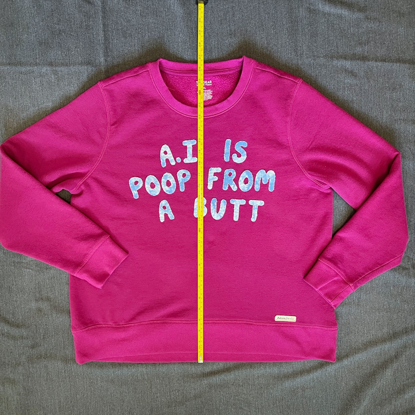 A.I. is poop - raspberry sweatshirt