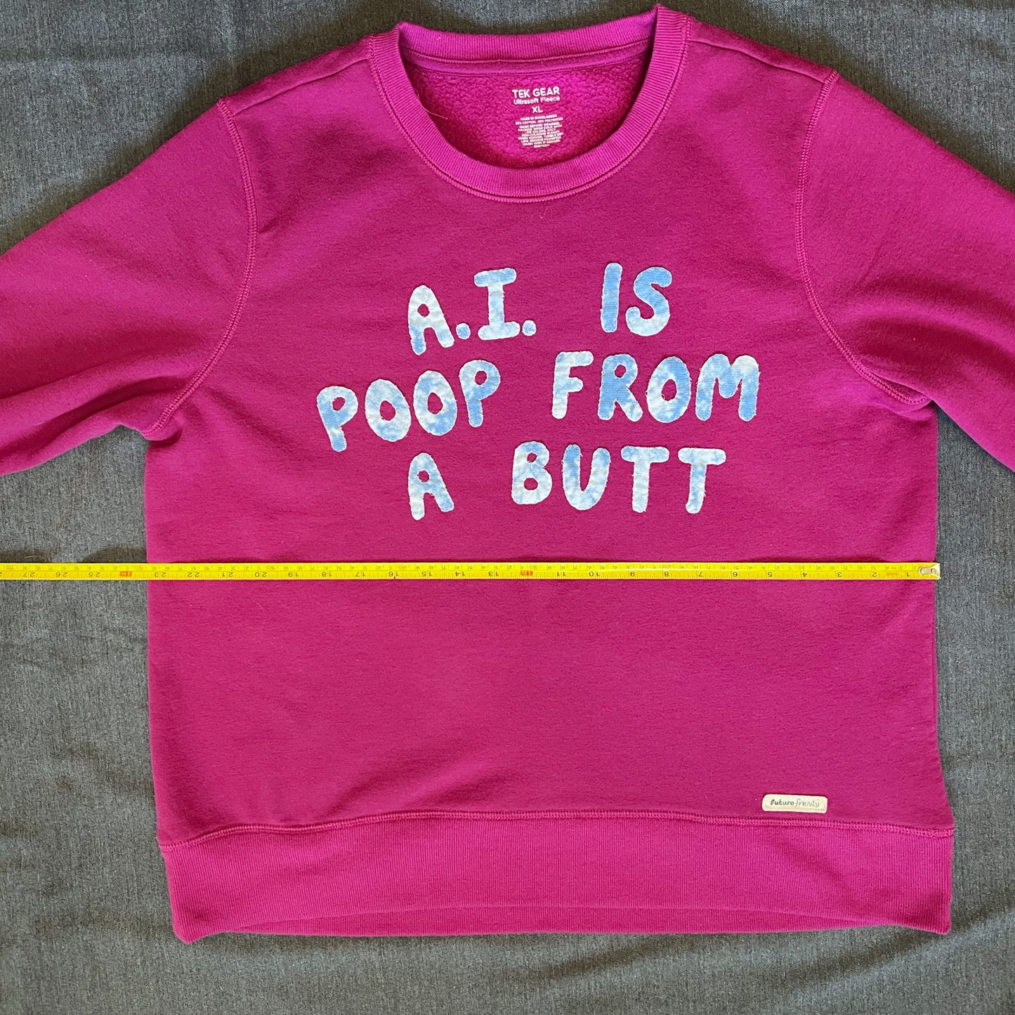 A.I. is poop - raspberry sweatshirt