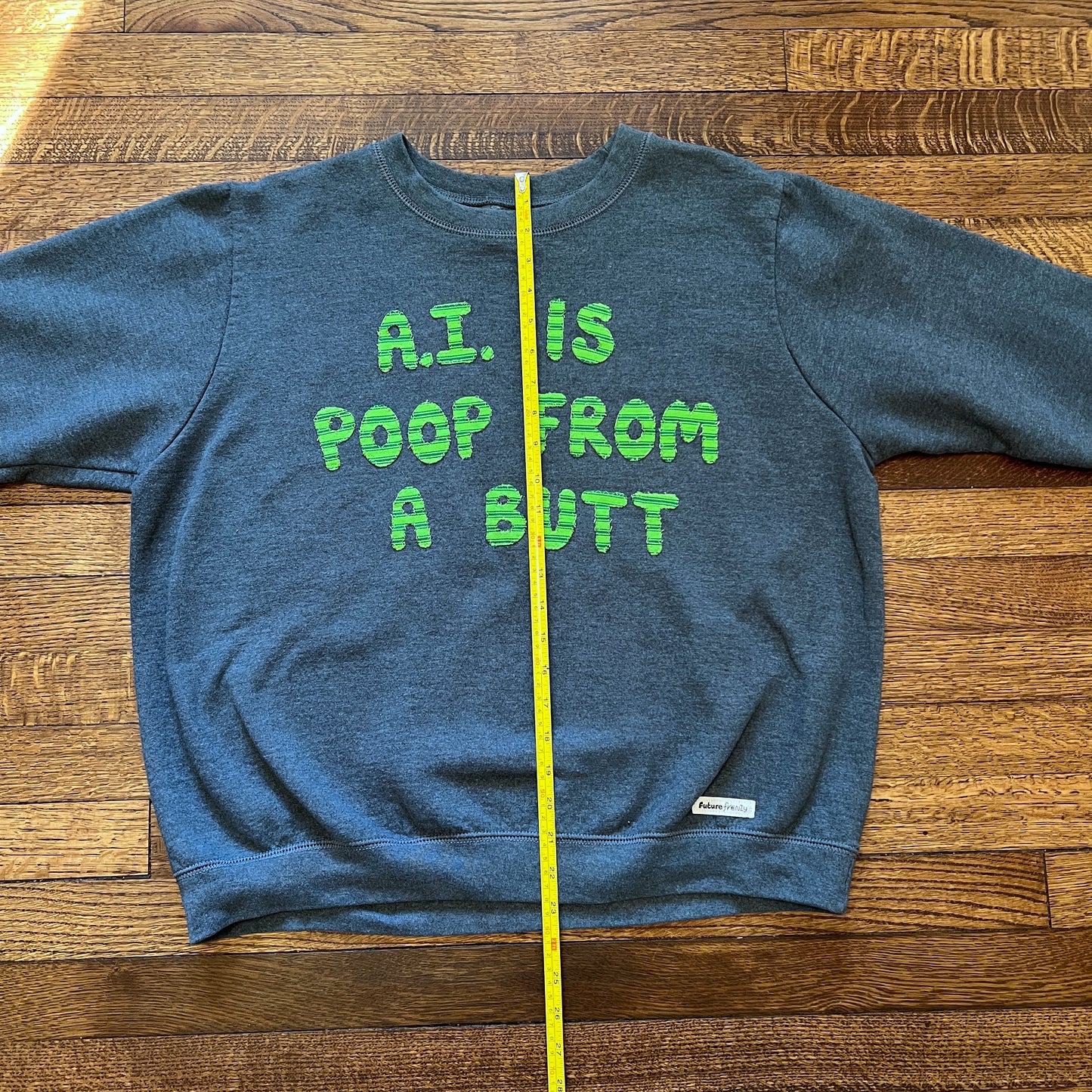 A.I. is poop - slate blue sweatshirt