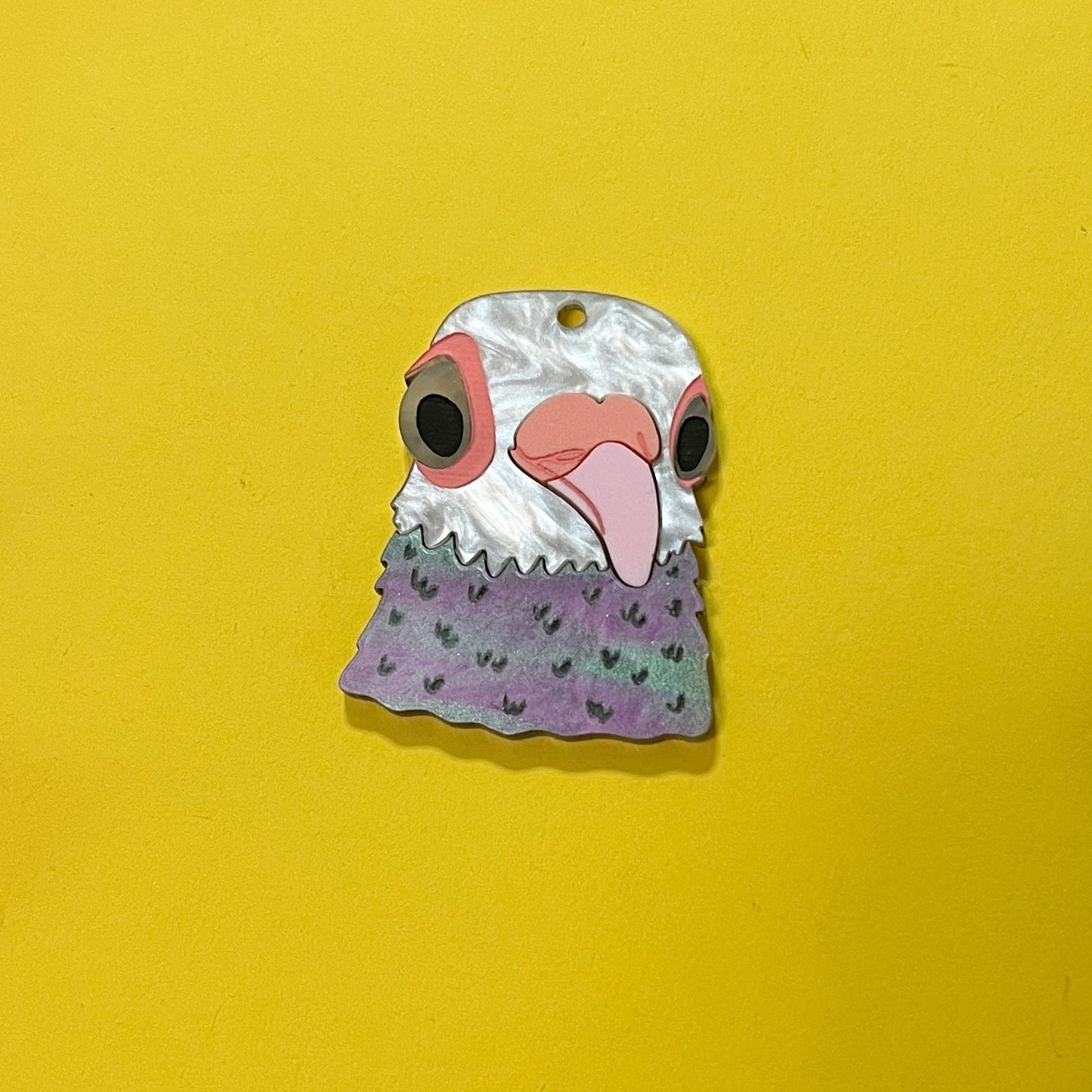 Custom pigeon earrings for Ruth Spence