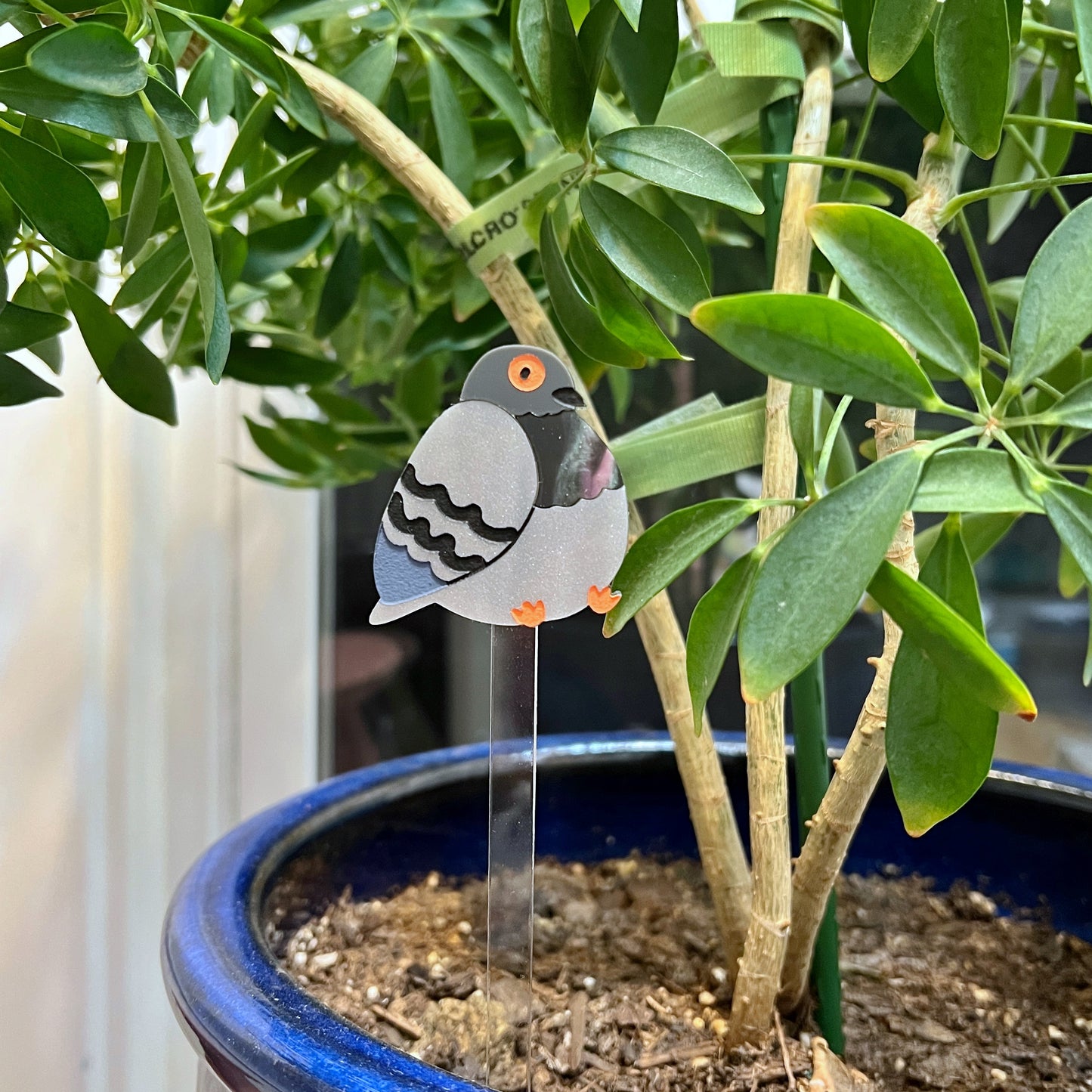 Chunky pigeon plant stake