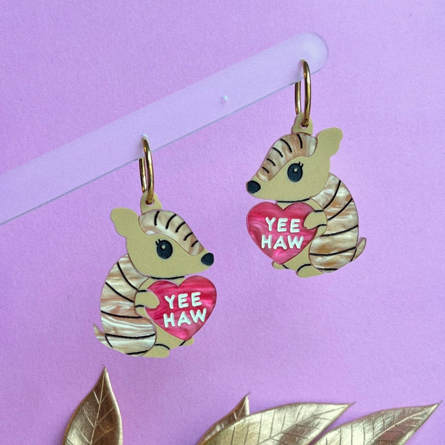 Yeehaw armadillo *single earring*