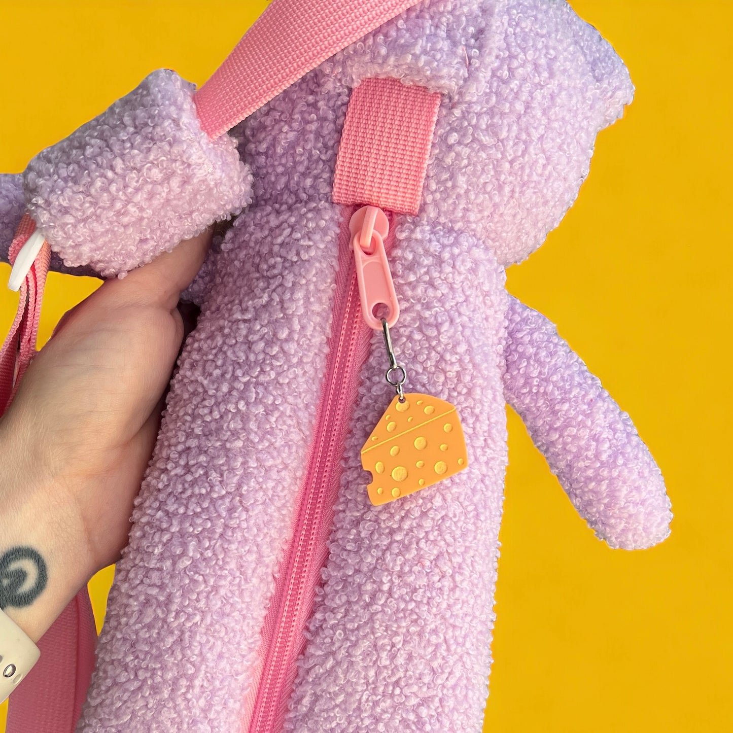 Cheese zipper pull or bag charm