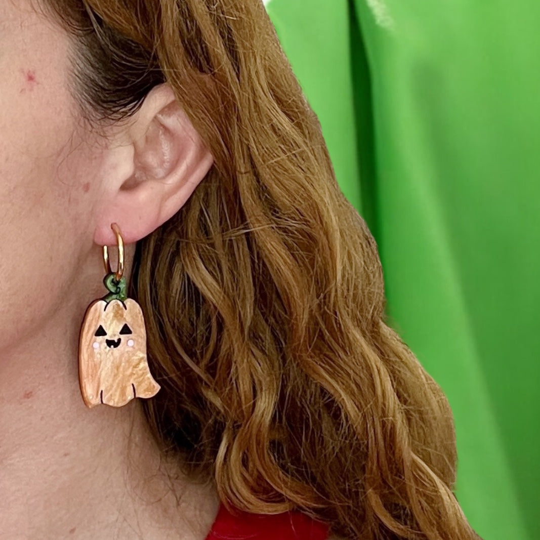 Pumpkin Ghost earrings