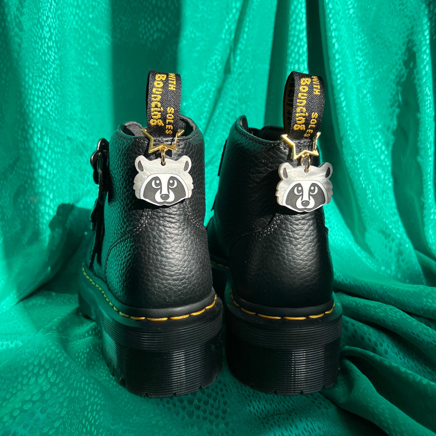 **SINGLE** cutesy raccoon boot charms