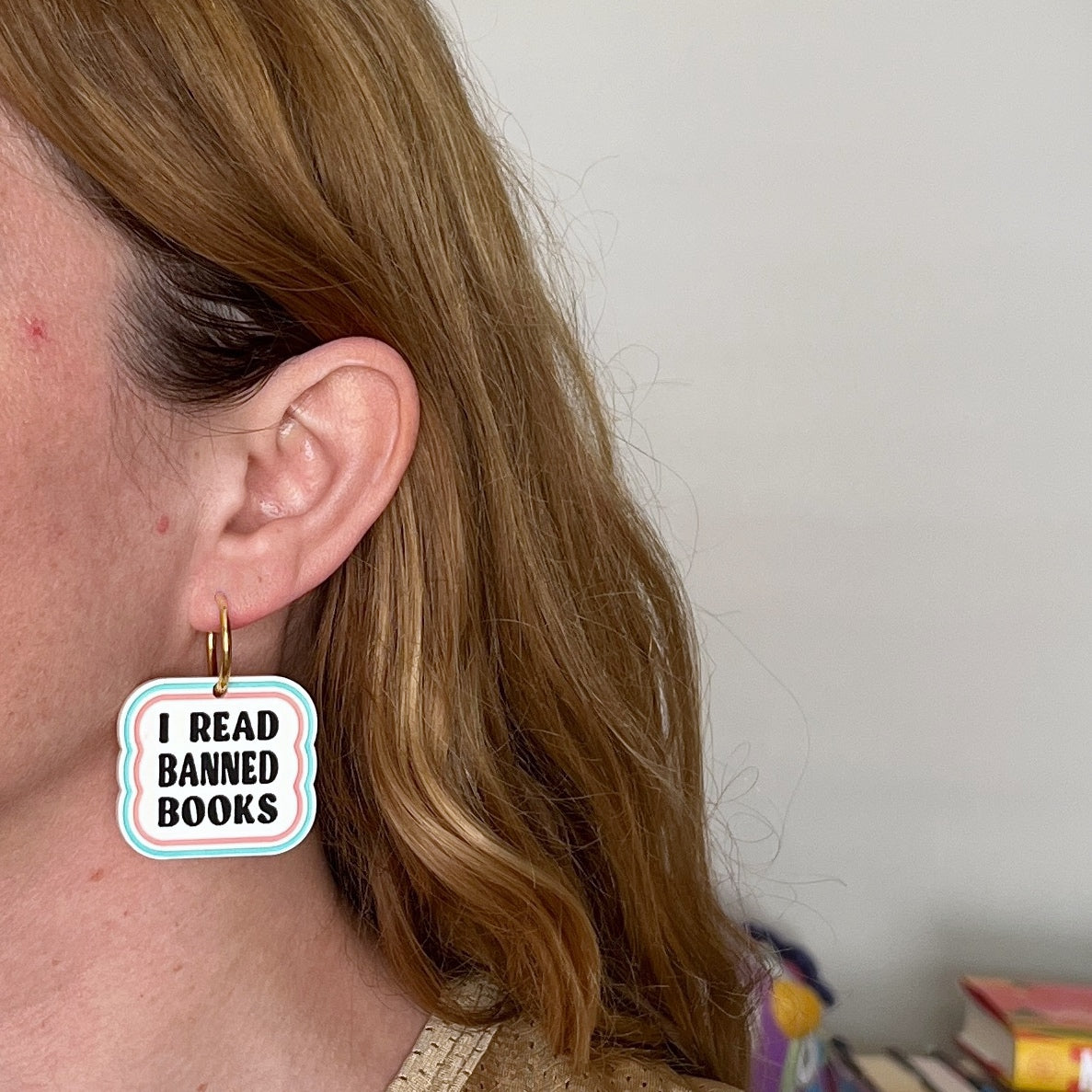 I read banned books earrings