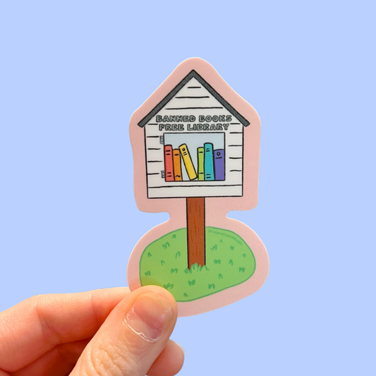 Banned Books Free Library sticker