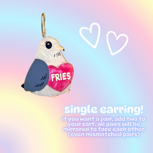 Fries seagull *single earring*