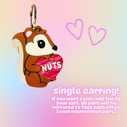 Nuts squirrel *single earring*