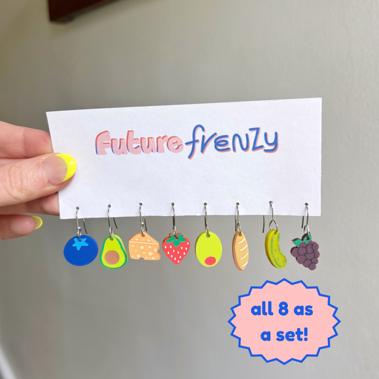 Picnic basket earrings (all 8)