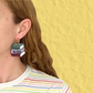 Horror, thriller, mystery book pile earrings