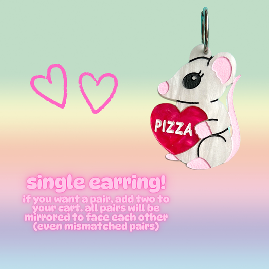 Pizza rat *single earring*