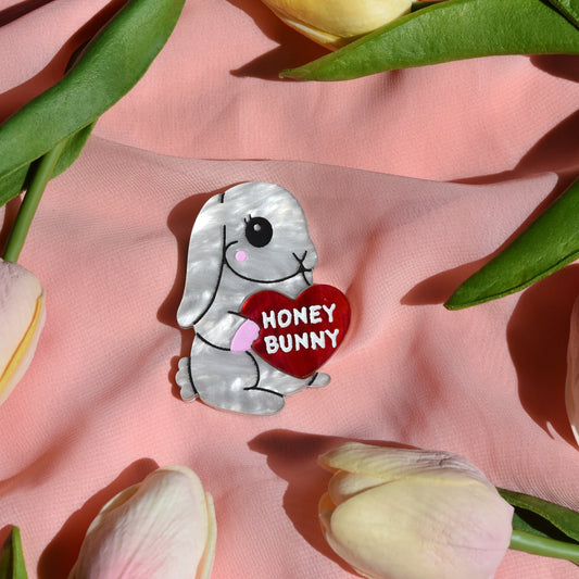 Honey Bunny brooch or magnet