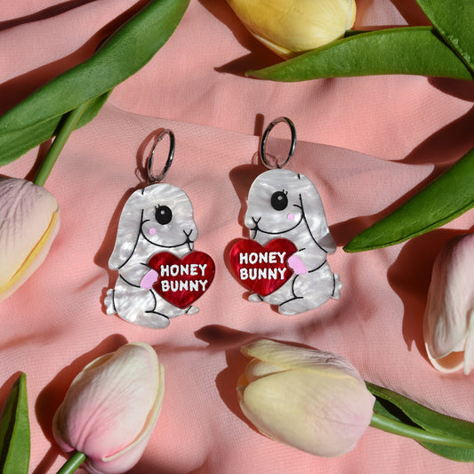 Honey bunny earrings (single or pair)
