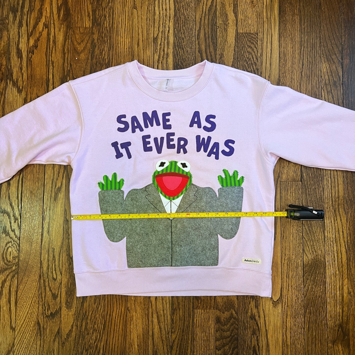 Kermit "same as it ever was" sweatshirt (light pink almost lavender)