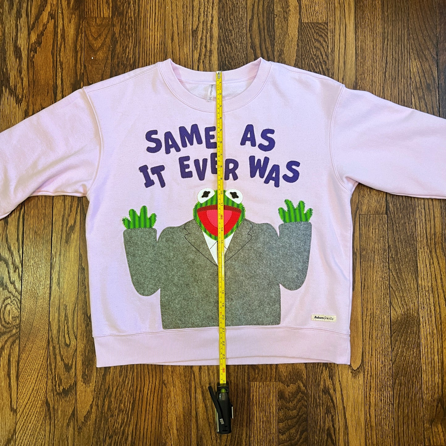 Kermit "same as it ever was" sweatshirt (light pink almost lavender)