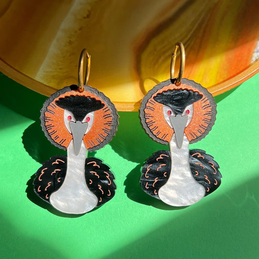 Pūteketeke earrings