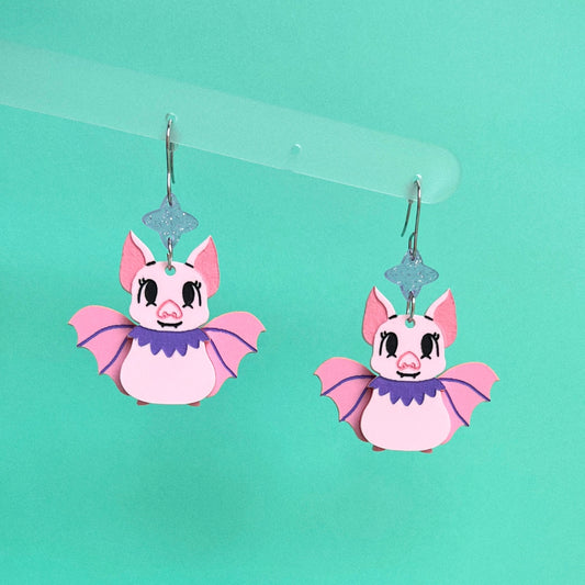 Cute bat earrings