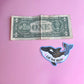 Gladis the orca "eat the rich" sticker regular size