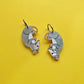 Playing dead opossum earrings