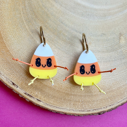 Candy Corn Man earrings