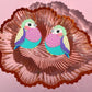 Lilac breasted roller earrings