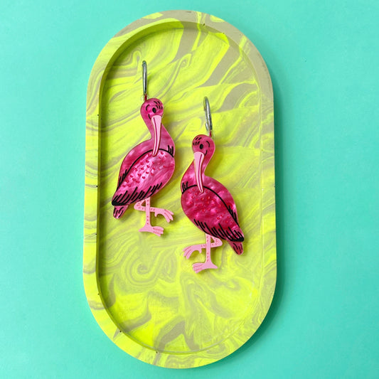 Scarlet Ibis earrings