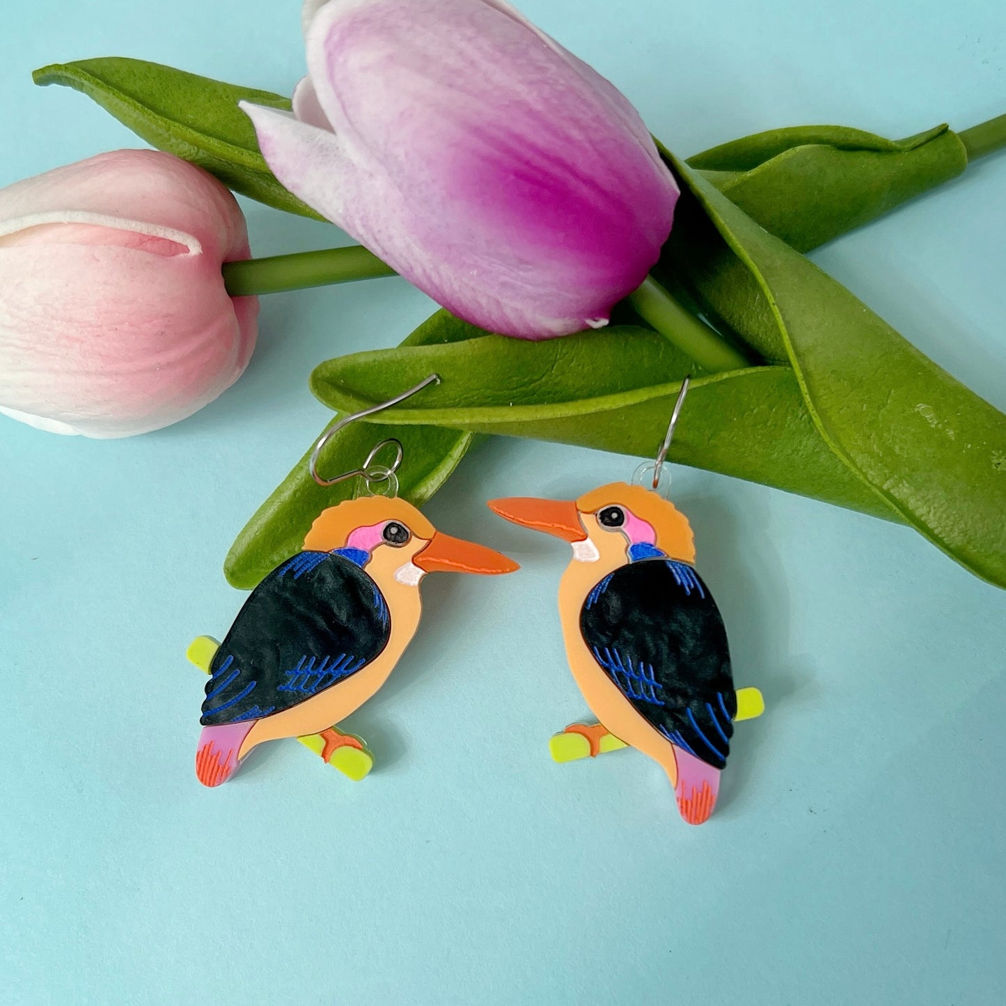 Dwarf Kingfisher earrings