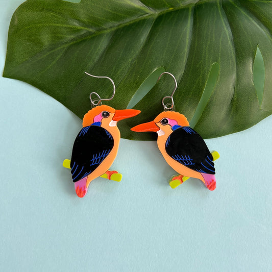 Dwarf Kingfisher earrings