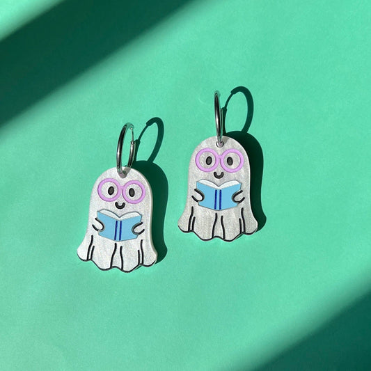 BOOkish ghost earrings