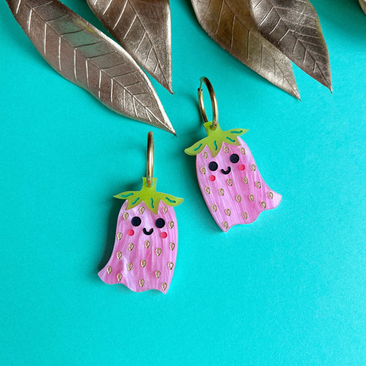 Strawberry ghost earrings