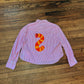 Slimey pink and white button up shirt