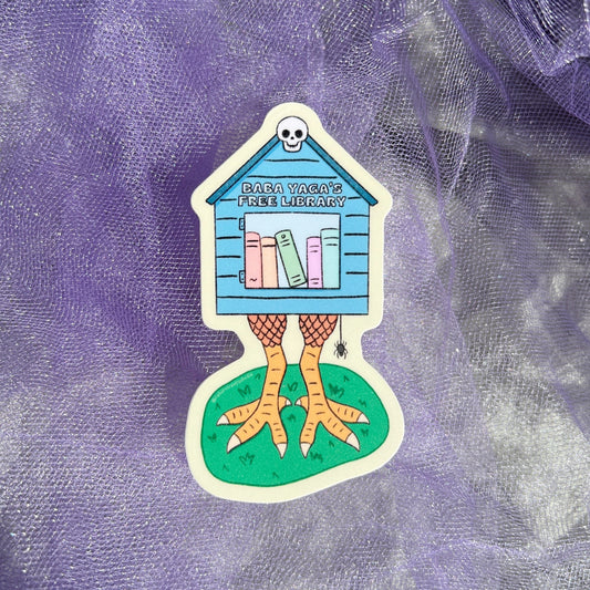 Baba Yaga's Free Library sticker