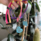 Dog/cat collar tags (blue/purple color changing glitter)