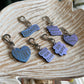 Dog/cat collar tags (blue/purple color changing glitter)