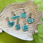 Dog/cat collar tags (blue/purple color changing glitter)