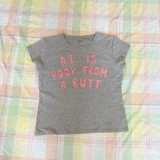 Grey with gingham letters