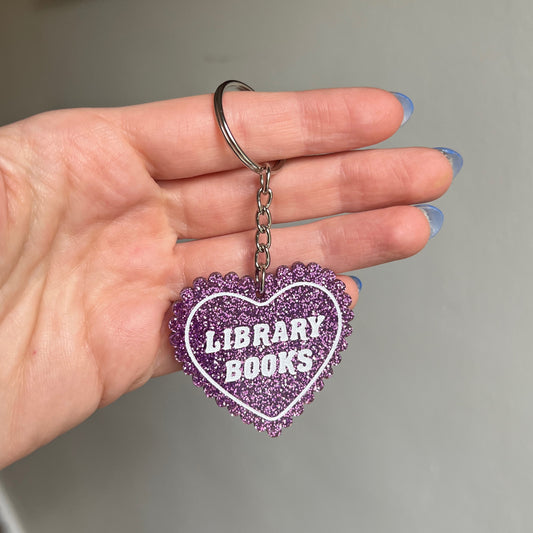 Library books keychain