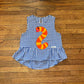 Slimey blue/white checkered top