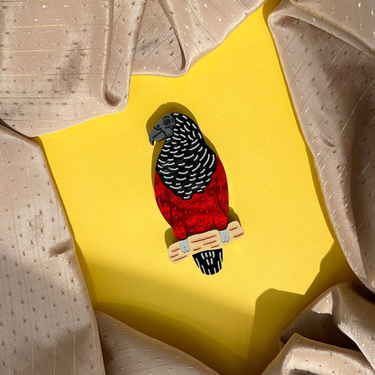 Dracula parrot brooch or magnet